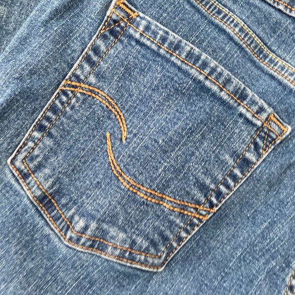 Levi Strauss Signature Medium Wash At Waist Bootcut Jeans 14 Short - Picture 9 of 12